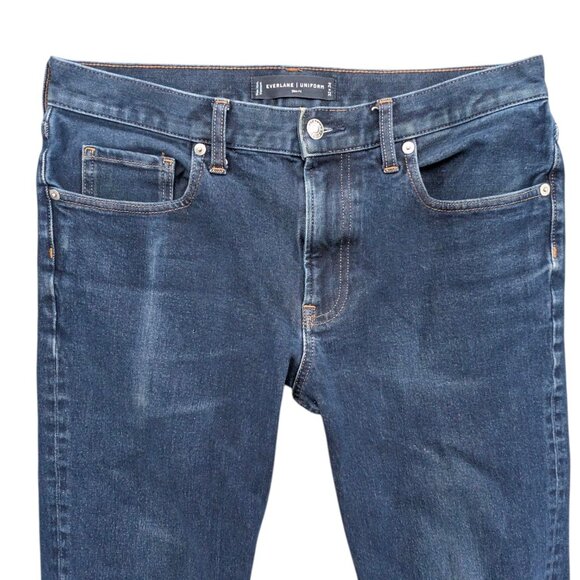 Everlane Uniform Slim Fit Jeans Mens Blue Cotton Stretch Denim Size 32x34 - Picture 3 of 11